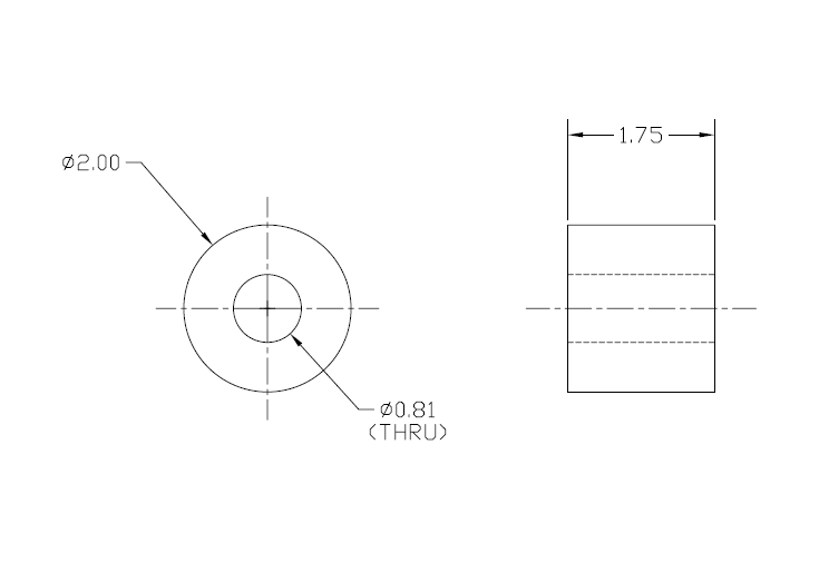 800lb Flat Track - 102 Wall Spacer