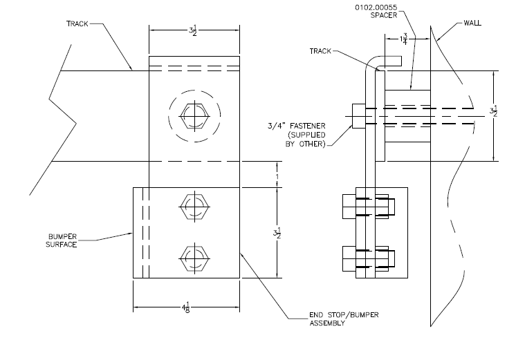 800lb  Flat Track- 102 Front Bumper Assembly