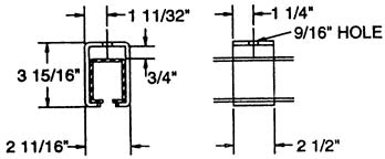 600lb Tuff Track - 2035 Overhead Bracket