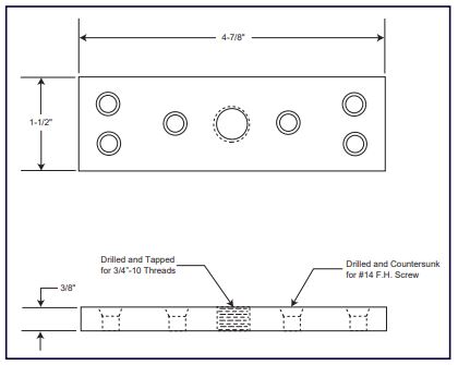 Series 232 Door Top Plate (Single)