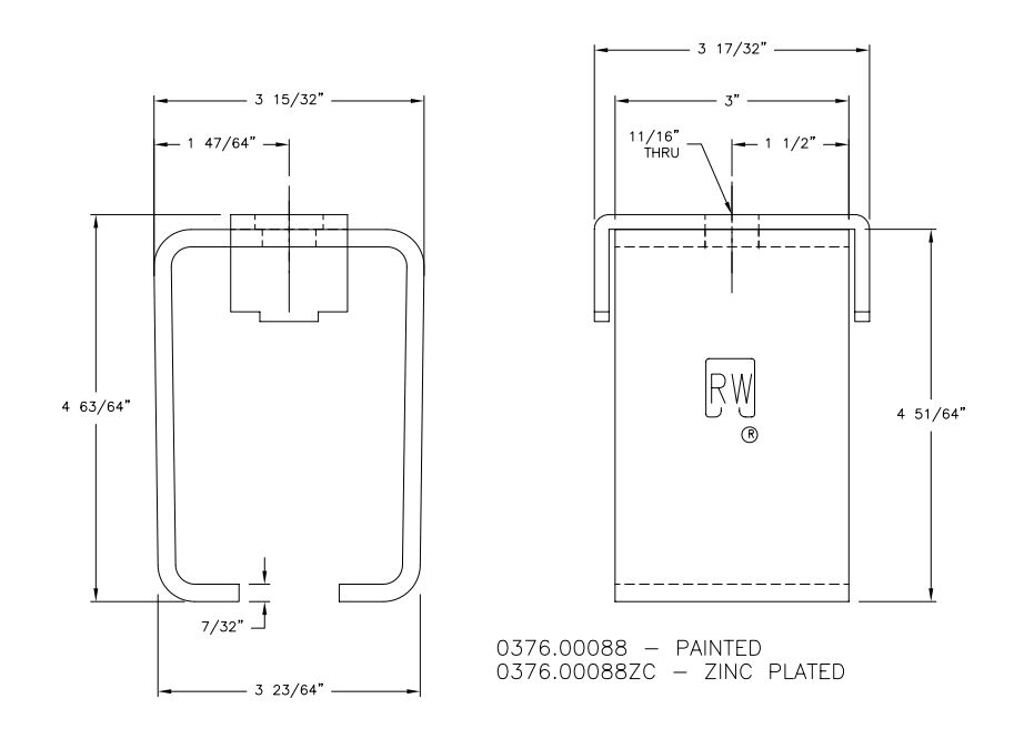 1000lb Box Track - 376  Overhead Lock Joint Bracket