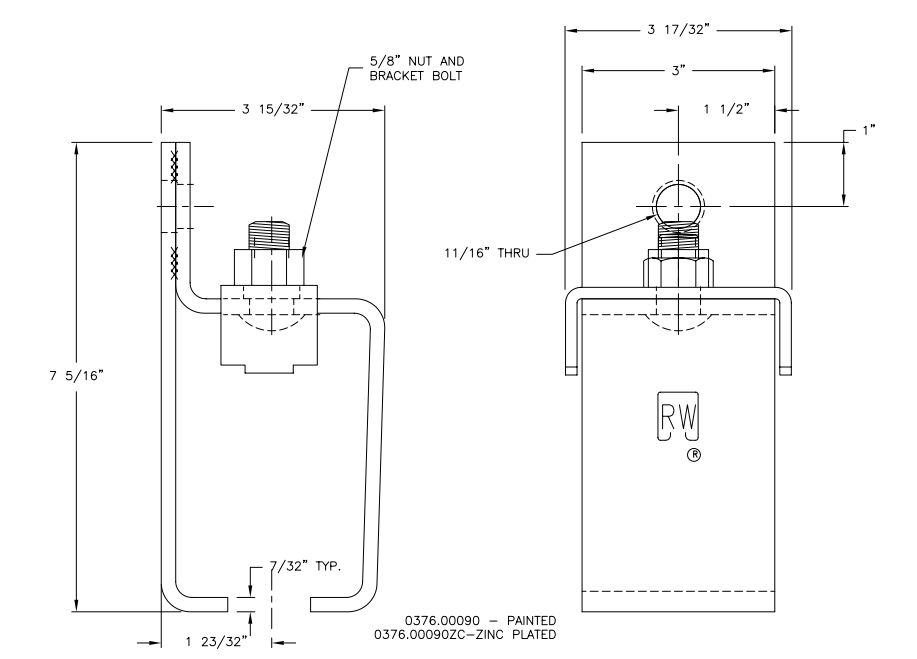 1000lb Box Track - 376 Sidewall Lock Joint Bracket