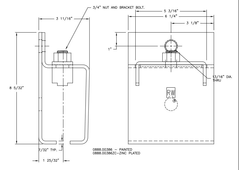 5000lb Box Track - 888 Sidewall Lock Joint Bracket