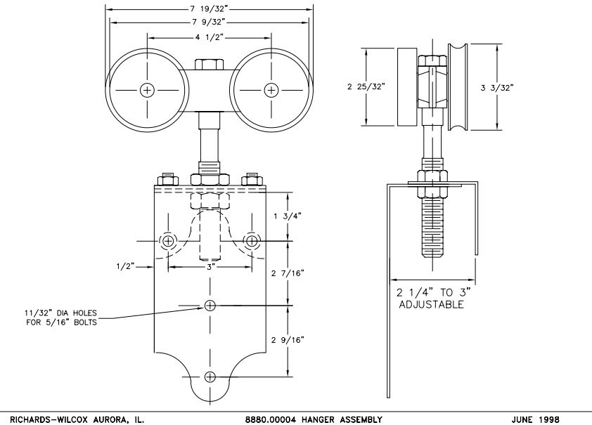 Series 8880 Ball Bearing Box Track Truck (Pairs) no Aprons