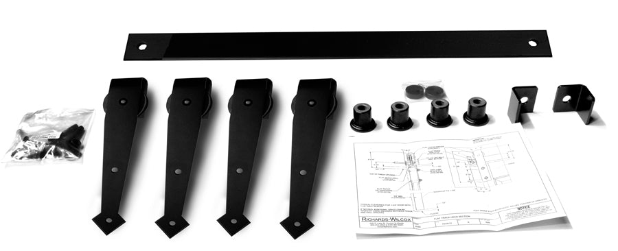 Bi parting arrowhead flat track hanger kit