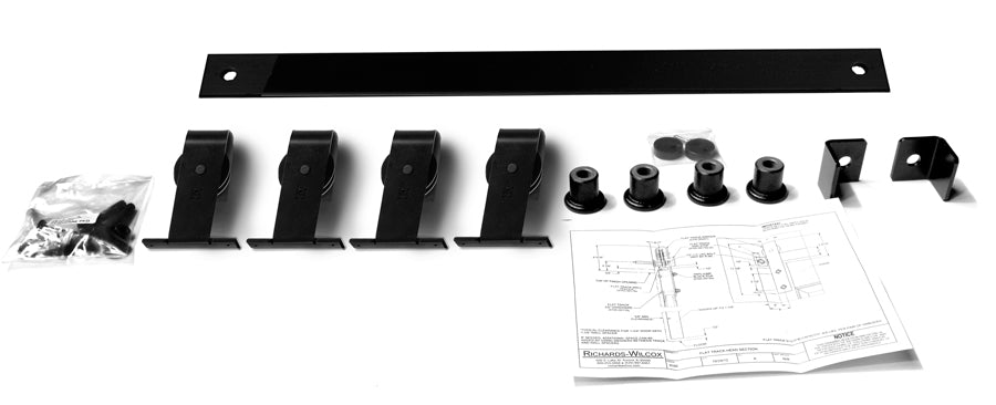 Bi-parting Door Top Mount Flat Track Hardware Kit