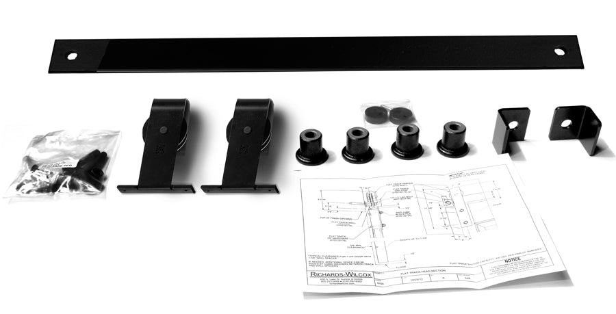 Single Door Top Mount Flat Track Hardware Kit