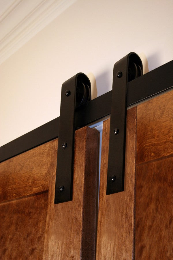 bi-parting flat track sliding barn doors